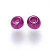 8/0 Baking Paint Glass Round Seed Beads SEED-S036-01B-10-2