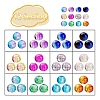 480Pcs 12 Colors Spray Painted & Baking Painted Crackle Glass Beads Strands CCG-YW0001-09-2