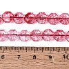 Transparent Crackle Glass Beads Strands GLAA-Q108-03A-05-4