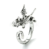 Dragon Alloy Open Cuff Rings X-RJEW-K275-22AS-1