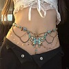 Alloy Turquoise Resin Tassel Layered Waist Belly Chains for women FS-WGCE022-07-1
