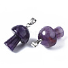 Natural Amethyst Pendants X-G-N0325-10D-3