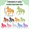 18Pcs 9 Colors Opaque Acrylic Pendants SACR-WR0001-05-2