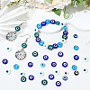 50Pcs 5 Colors Handmade Evil Eye Lampwork Beads LAMP-PA0001-30-4