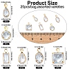 20Pcs Brass Cubic Zirconia Charms ZIRC-YW0001-12-2