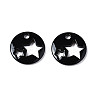 Spray Painted Brass Charms KK-Q252-003A-1