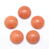 Natural Red Aventurine Cabochons G-P393-R48-4MM-1