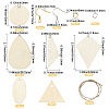 DIY Wooden Dangle Earring Making Kits DIY-SP0005-03-2