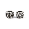 Antique Silver Plated Alloy Rhinestone Large Hole European Beads MPDL-R041-02A-2