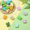 30Pcs 15 Colors Food Grade Eco-Friendly Silicone Focal Beads SIL-CJ0001-09-5