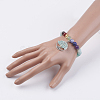 Chakra Jewelry Natural Gemstone Beads and Flower Amazonite Charm Bracelet BJEW-JB03608-04-4