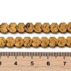 Electroplated Natural Lava Rock Beads Strands G-K388-04A-02-4