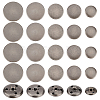 50Pcs 5 Styles 3-Hole Brass Buttons BUTT-OC0001-47B-1