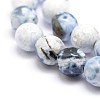 Faceted Natural Fire Crackle Agate Beads Strands X-G-F447-8mm-B09-3