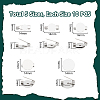 50Pcs 5 Style 316 Surgical Stainless Steel Brooch Base Settings STAS-UN0053-58-3