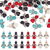 ARRICRAFT 60Pcs 4 Colors Halloween Dyed Synthetic Turquoise Pendants FIND-AR0003-26-1