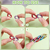 160Pcs 8 Colors ABS Plastic with Crystal Rhinestone Quick Link Connectors KY-AR0001-49-3