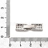 Brass Micro Pave Clear Cubic Zirconia Fold Over Clasps X-KK-C075-36P-3