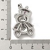 Brass Micro Pave Cubic Zirconia Pendants KK-P250-25P-3