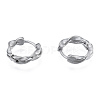 316 Surgical Stainless Steel Twist Hoop Earrings for Men Women EJEW-N052-09-2