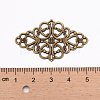 Tibetan Style Alloy Rhombus Filigree Joiners Links TIBE-5377-AB-FF-4