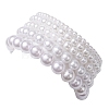 5Pcs 5 Size Acrylic Imitation Pearl Beaded Stretch Bracelets Set BJEW-JB10177-2