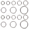  16Pcs 8 Styles Alloy Spring Gate Rings FIND-PH0007-80P-1