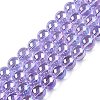 Electroplate Transparent Glass Beads Strands GLAA-T032-T10mm-AB01-1