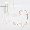 Tarnish Resistant Stainless Steel Big Eye Beading Needles SENE-PW0013-02R-2