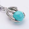 Synthetic Turquoise Keychain KEYC-P032-A15-2