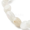 Natural Rainbow Moonstone Nuggets Beads Stretch Bracelet for Her BJEW-JB06951-09-5