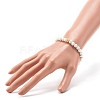 Round Natural Lava Rock Beads Stretch Bracelet for Girl Women BJEW-JB06973-5