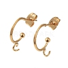 Ion Plating(IP) 304 Stainless Steel Half Hoop Earrings STAS-Z028-B01-G-01-1