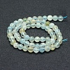 Natural Aquamarine Beads Strands G-P342-11-6mm-A+-2