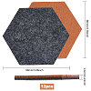 Hexagon Wool Felt Cup Mat DIY-WH0308-13-2