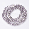 Electroplate Transparent Glass Beads Strands EGLA-A034-T2mm-F12-2