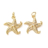 Brass Micro Pave Clear Cubic Zirconia Pendants CU-E003-18G-13-1