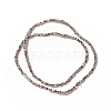 Electroplated Glass Beads Strands GLAA-G097-02A-02-2