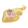 Rack Plating Brass Pendants ZIRC-L100-163G-02-2