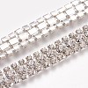 Brass Rhinestone Strass Chains CHC-WH0001-01P-2