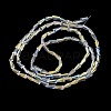 Transparent Electroplate Glass Beads Strands EGLA-H107-02A-AB01-4