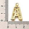Brass Micro Pave Clear Cubic Zirconia Pendants KK-G521-01G-A-3