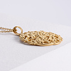316 Surgical Stainless Steel Hollow Flower Pendant Necklaces for Women CO7795-5
