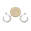 304 Stainless Steel Twist C-Shaped Stud Earrings for Women EJEW-C096-40P-3