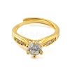 Clear Cubic Zirconia Adjustable Rings RJEW-L120-018G-02-2