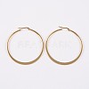304 Stainless Steel Hoop Earrings X-EJEW-P040-20-B-1
