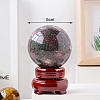 Natural Rhodonite Crystal Ball Display Decorations PW-WG27983-02-1
