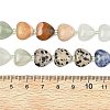Gradient Color Natural Quartz & Dalmatian Jasper & Blue Spot Jasper & Green Aventurine & Picture Jasper Beads Strands G-B185-A02-6