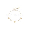 304 Stainless Steel Pave Clear Cubic Zirconia Charm Bracelets WG237FB-01-3
