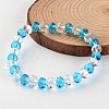 Faceted Abacus Glass Beaded Stretch Bracelets BJEW-J172-06-1